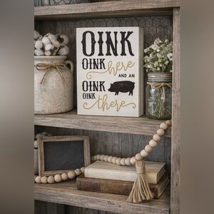 COPY - OINK OINK HERE Sign Country Decor Farmhouse Baby Nursery Child's Room